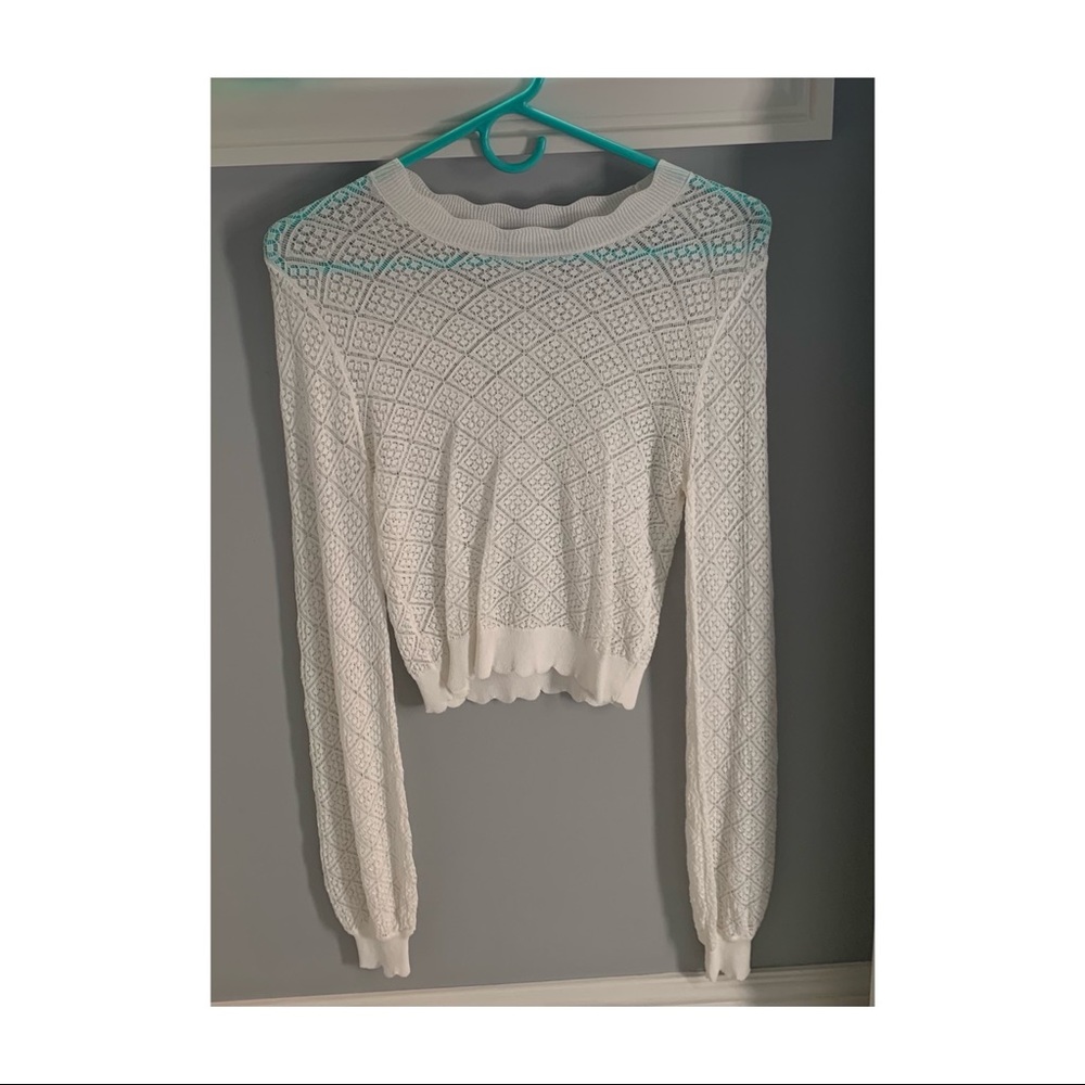 Zara Sheer White Long Sleeve Shirt